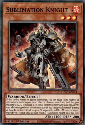 Sublimation Knight (TOCH-EN013) - Super Rare - Unlimited - Toon Chaos