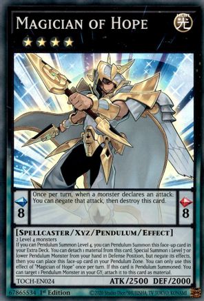 Magician of Hope (TOCH-EN024) - Super Rare - Unlimited - Toon Chaos