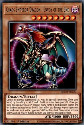 Chaos Emperor Dragon - Envoy of the End (TOCH-EN030) - Rare - Toon Chaos