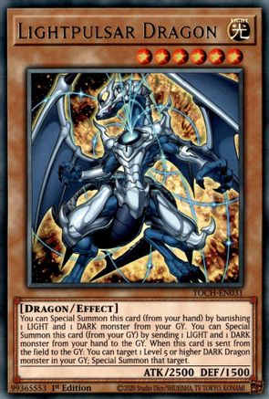 Lightpulsar Dragon (TOCH-EN031) - Rare - Unlimited - Toon Chaos