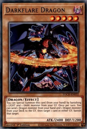 Darkflare Dragon (TOCH-EN032) - Rare - Toon Chaos