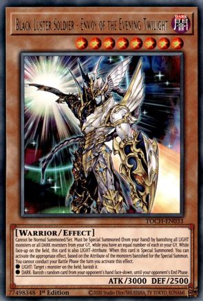 Black Luster Soldier - Envoy of the Evening Twilight (TOCH-EN033) - Rare - Toon Chaos