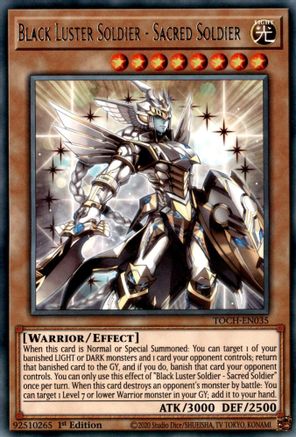 Black Luster Soldier - Sacred Soldier (TOCH-EN035) - Rare - Unlimited - Toon Chaos