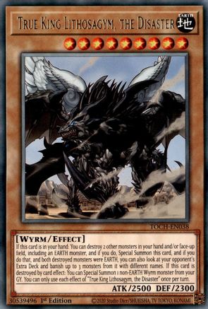 True King Lithosagym, the Disaster (TOCH-EN038) - Rare - Toon Chaos