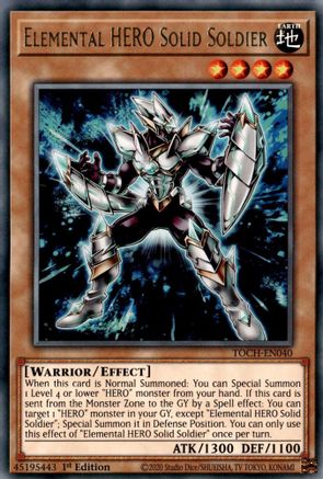 Elemental HERO Solid Soldier (TOCH-EN040) - Rare - Toon Chaos