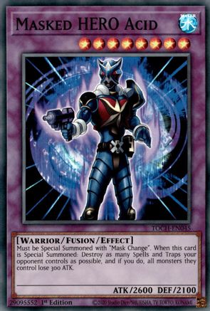 Masked HERO Acid (TOCH-EN045) - Super Rare - Unlimited - Toon Chaos