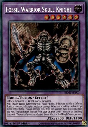 Fossil Warrior Skull Knight (BLAR-EN007) - Secret Rare - Battles of Legend: Armageddon