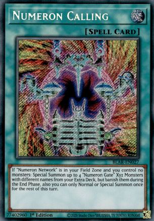 Numeron Calling (BLAR-EN027) - Secret Rare - 1st Edition - Battles of Legend: Armageddon