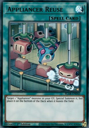 Appliancer Reuse (BLAR-EN043) - Ultra Rare - 1st Edition - Battles of Legend: Armageddon