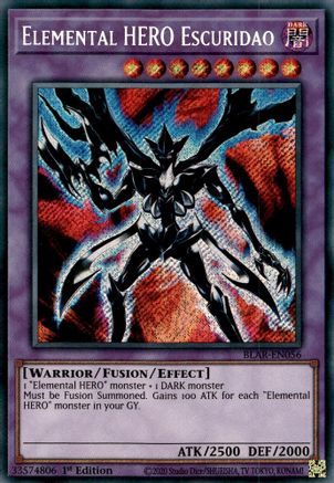 Elemental HERO Escuridao (BLAR-EN056) - Secret Rare - Battles of Legend: Armageddon