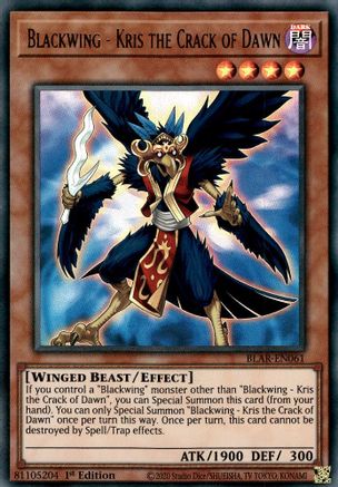 Blackwing - Kris the Crack of Dawn (BLAR-EN061) - Ultra Rare - 1st Edition - Battles of Legend: Armageddon