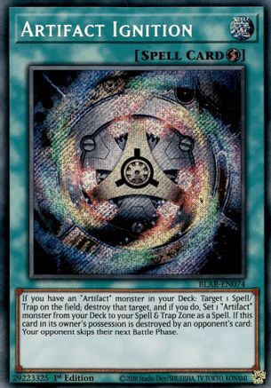 Artifact Ignition (BLAR-EN074) - Secret Rare - 1st Edition - Battles of Legend: Armageddon