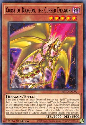 Curse of Dragon, the Cursed Dragon (ROTD-EN002) - Common - 1st Edition - Rise of the Duelist