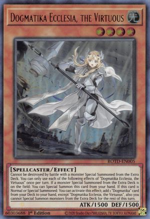 Dogmatika Ecclesia, the Virtuous (ROTD-EN005) - Ultra Rare - 1st Edition - Rise of the Duelist
