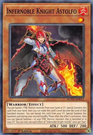 Infernoble Knight Astolfo (ROTD-EN012) - Common - 1st Edition - Rise of the Duelist