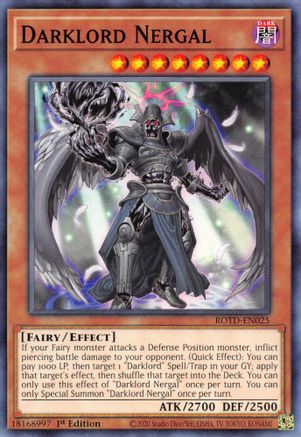 Darklord Nergal (ROTD-EN025) - Common - Rise of the Duelist