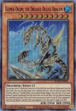 Gizmek Okami, the Dreaded Deluge Dragon (ROTD-EN032) - Ultra Rare - Rise of the Duelist