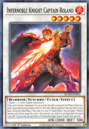 Infernoble Knight Captain Roland (ROTD-EN041) - Common - 1st Edition - Rise of the Duelist