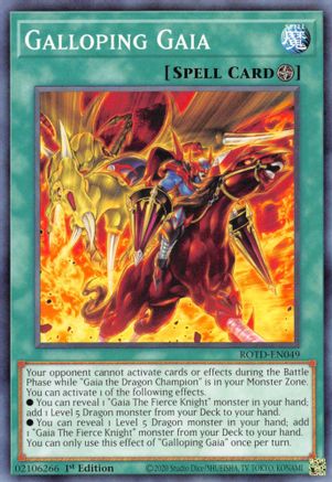 Galloping Gaia (ROTD-EN049) - Common - Rise of the Duelist