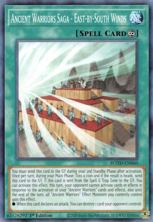 Ancient Warriors Saga - East-by-South Winds (ROTD-EN060) - Common - Rise of the Duelist