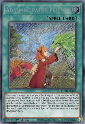 Adamancipator Friends (ROTD-EN061) - Secret Rare - 1st Edition - Rise of the Duelist