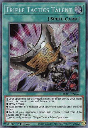 Triple Tactics Talent (ROTD-EN062) - Secret Rare - Rise of the Duelist