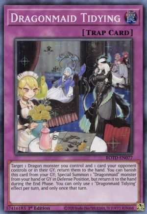 Dragonmaid Tidying (ROTD-EN077) - Super Rare - 1st Edition - Rise of the Duelist