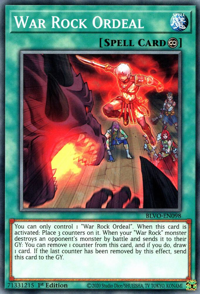 War Rock Ordeal BLVO-EN098 (Blazing Vortex)  - 1st Edition