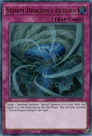 Storm Dragon's Return (MP20-EN138) - Ultra Rare - 1st Edition - 2020 Tin of Lost Memories