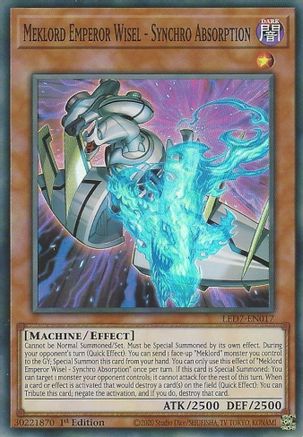 Meklord Emperor Wisel - Synchro Absorption (LED7-EN017) - Super Rare - Unlimited - Legendary Duelists: Rage of Ra
