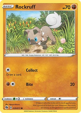 Rockruff 29/73  - Common - Champion's Path