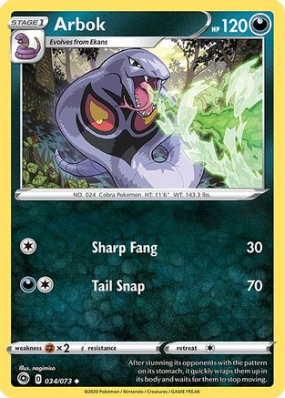Arbok 34/73  - Uncommon - Champion's Path