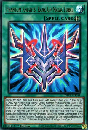 Phantom Knights' Rank-Up-Magic Force (PHRA-EN051) - Ultra Rare - 1st Edition - Phantom Rage