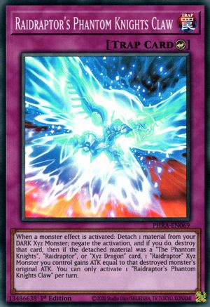 Raidraptor's Phantom Knights Claw (PHRA-EN069) - Super Rare - 1st Edition - Phantom Rage