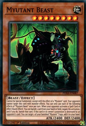 Myutant Beast (PHRA-EN087) - Super Rare - 1st Edition - Phantom Rage