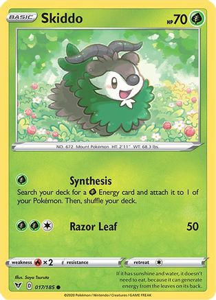Skiddo 17/185  - Common - SWSH04: Vivid Voltage