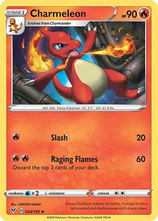 Charmeleon 24/185  - Uncommon - SWSH04: Vivid Voltage