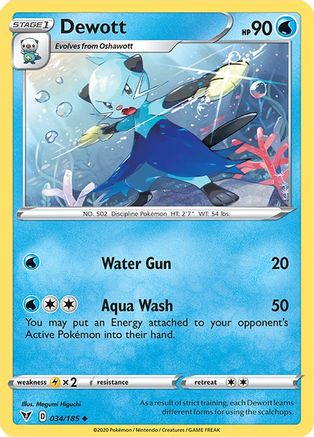 Dewott 34/185  - Uncommon - SWSH04: Vivid Voltage