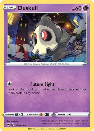 Duskull 69/185  - Common - SWSH04: Vivid Voltage