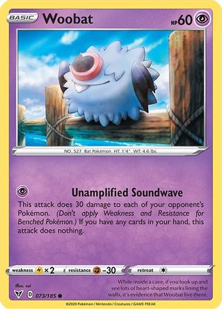 Woobat 73/185  - Common - SWSH04: Vivid Voltage