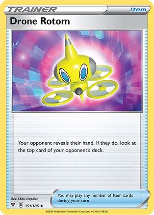 Drone Rotom 151/185  - Uncommon - SWSH04: Vivid Voltage