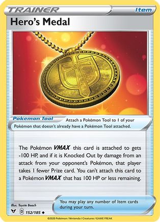 Hero's Medal 152/185  - Uncommon - SWSH04: Vivid Voltage