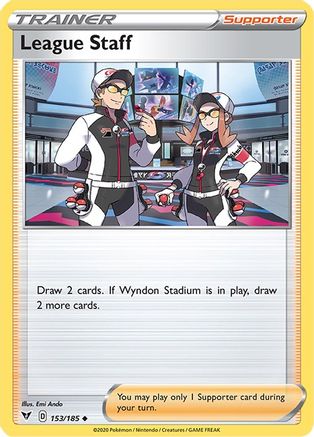 League Staff 153/185  - Uncommon - SWSH04: Vivid Voltage