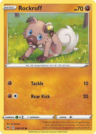 Rockruff 94/185  - Common - SWSH04: Vivid Voltage