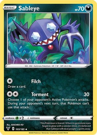 Sableye 105/185  - Uncommon - SWSH04: Vivid Voltage