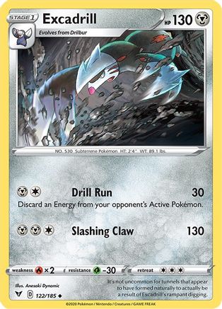 Excadrill 122/185  - Uncommon - SWSH04: Vivid Voltage