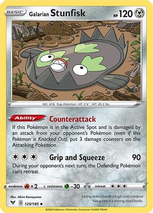 Galarian Stunfisk 125/185  - Uncommon - SWSH04: Vivid Voltage