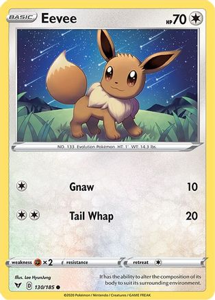 Eevee 130/185  - Common - SWSH04: Vivid Voltage