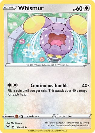 Whismur 135/185  - Common - SWSH04: Vivid Voltage