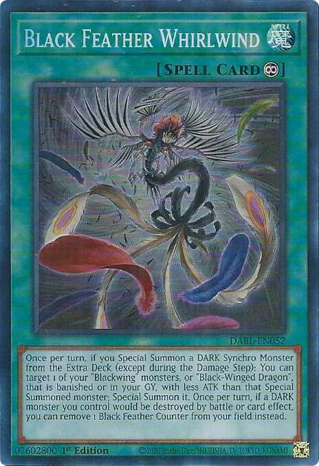 Black Feather Whirlwind DABL-EN052 (Darkwing Blast)  - 1st Edition